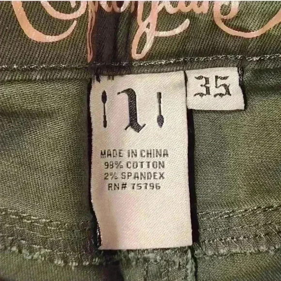 Spoon Jeans Camo Camoflauge Ankle Zip Five-Pocket Style Pants Jeans - Picture 8 of 10